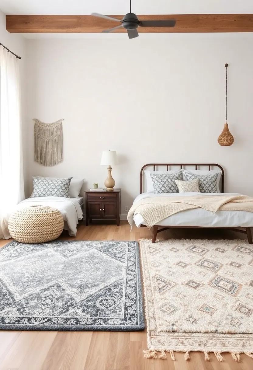 layered rugs: combine different styles and sizes of rugs⁤ to introduce⁤ depth and warmth to your flooring while​ enhancing comfort
