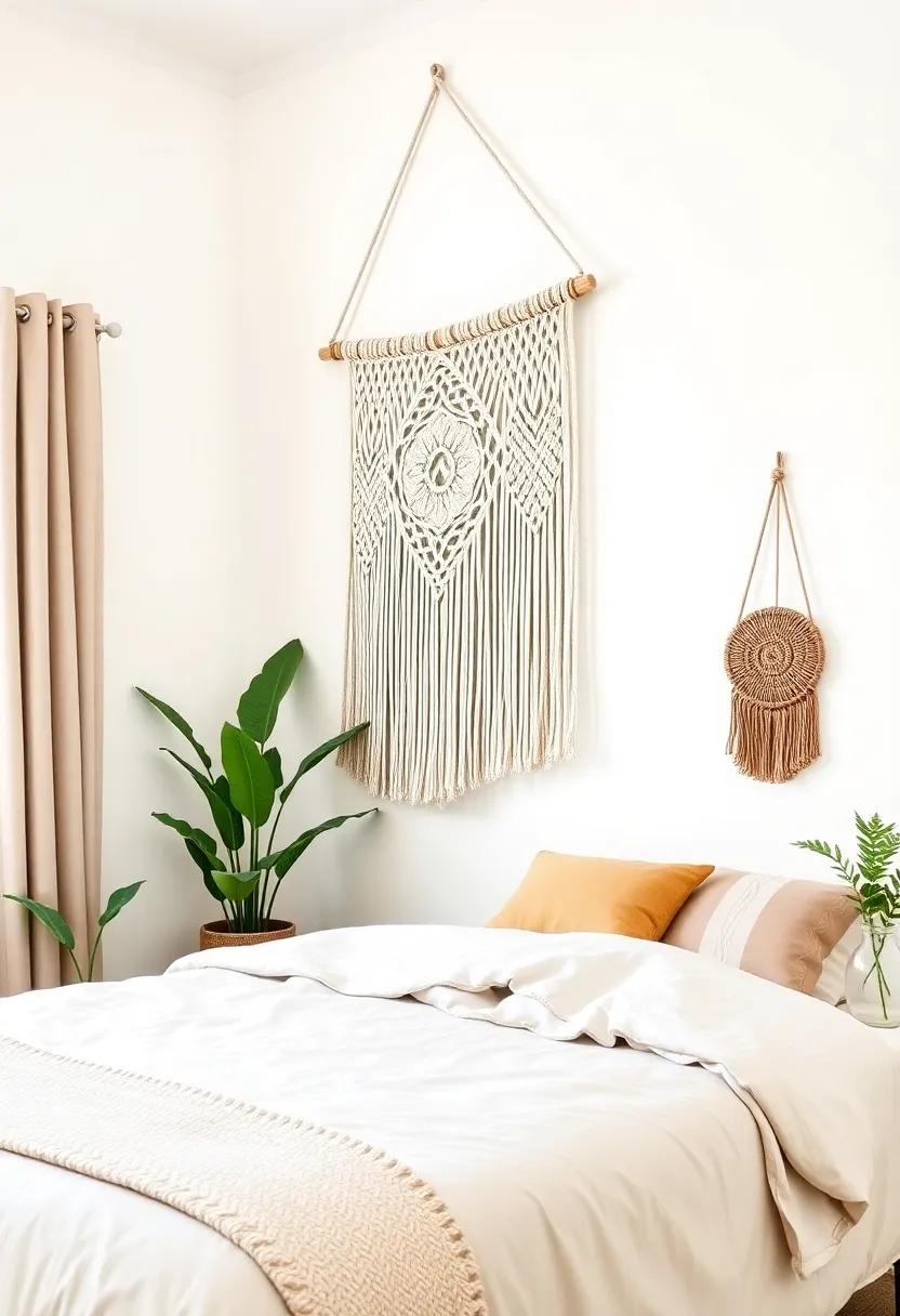 Macramé⁢ Wall hangings: Introduce a handmade⁣ touch to your ⁢walls ‌with intricate macramé designs that add intricate detail ​and dimension