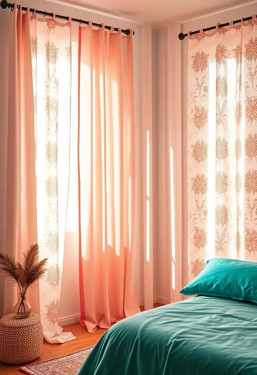 Soft Colorful Curtains: Choose‍ light and airy curtains in soft colors or prints allowing ⁣natural light‍ to flow in while maintaining privacy