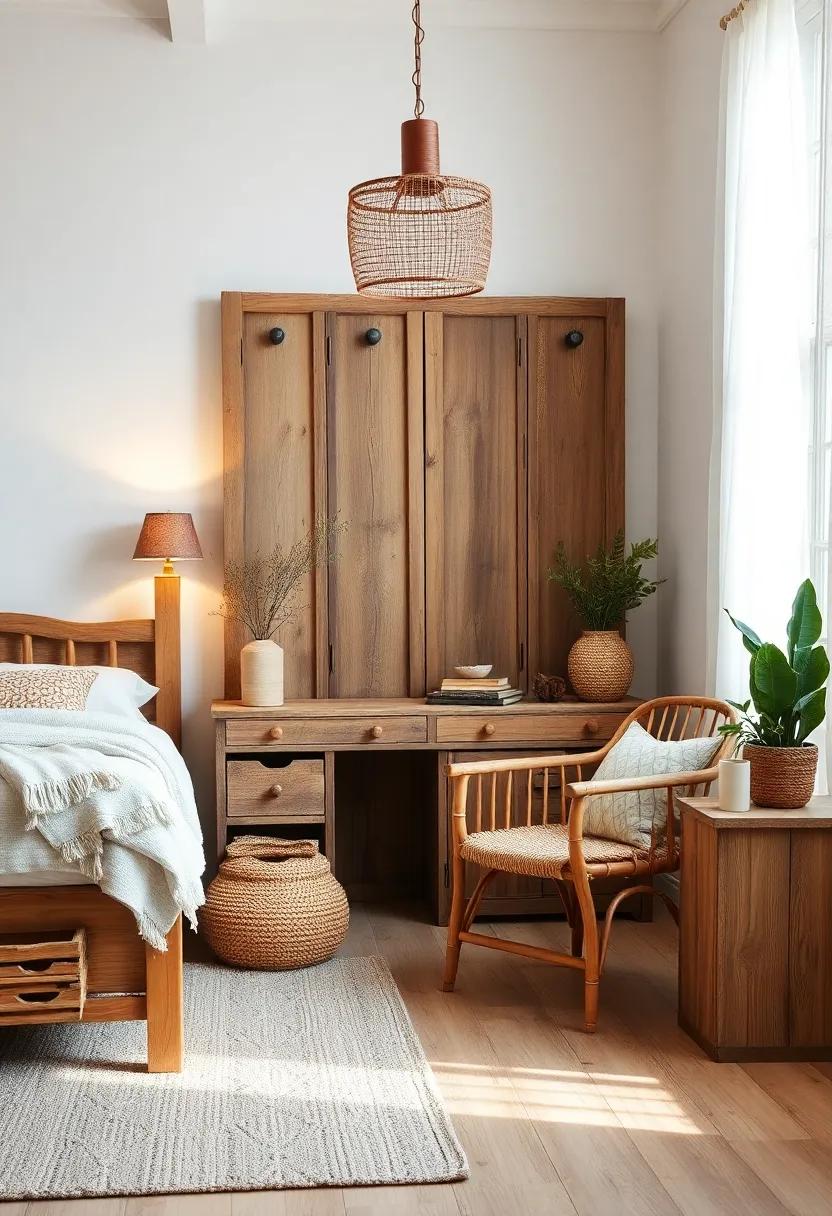 Vintage Wooden​ Furniture: Incorporate antique or reclaimed wood pieces for a⁣ rustic and timeless aesthetic ⁤that⁤ complements ⁣boho chic style