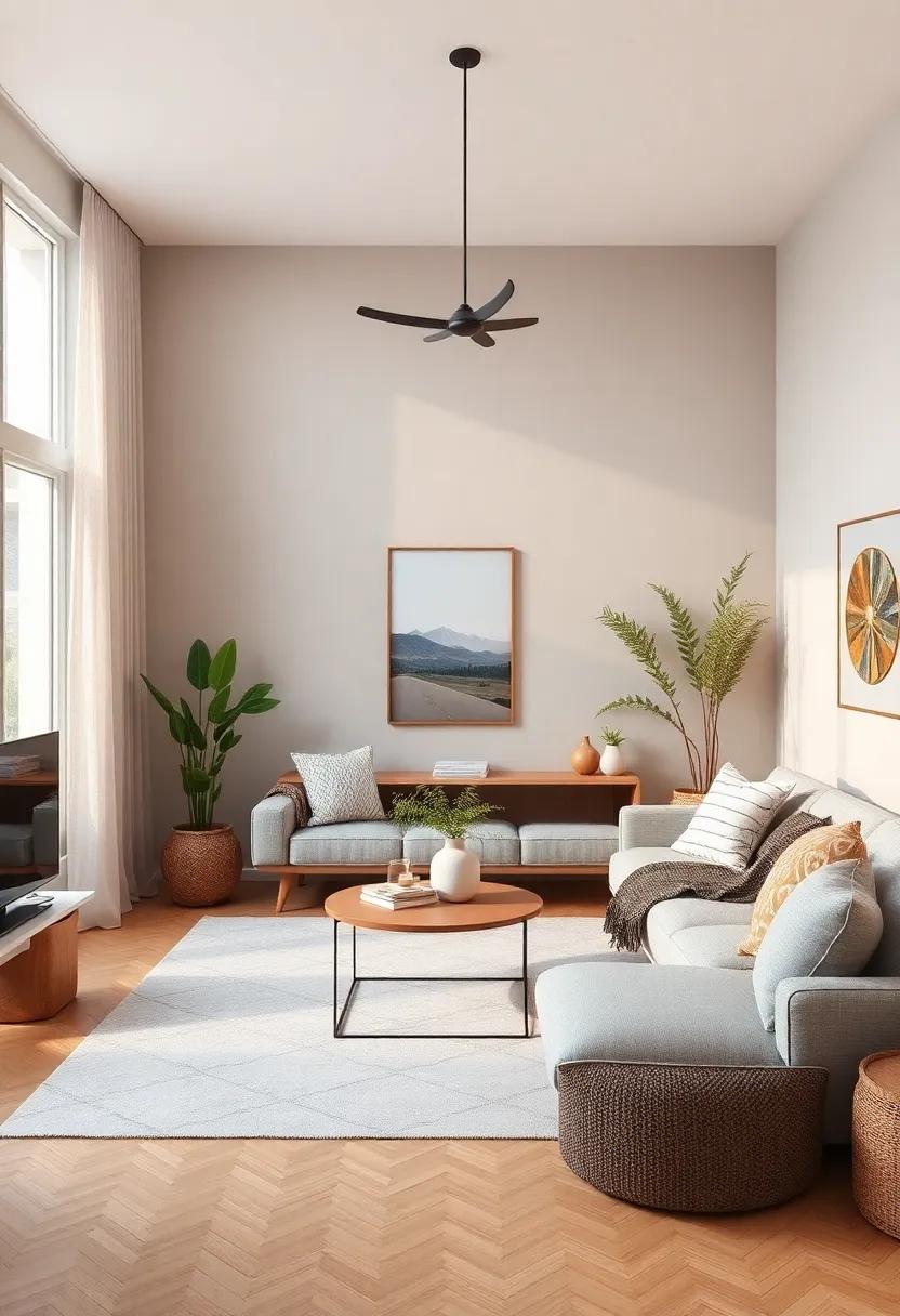 Embracing Earthy Tones for ⁣a⁤ Harmonious Boho-Chic ⁤Living⁤ Room ​palette