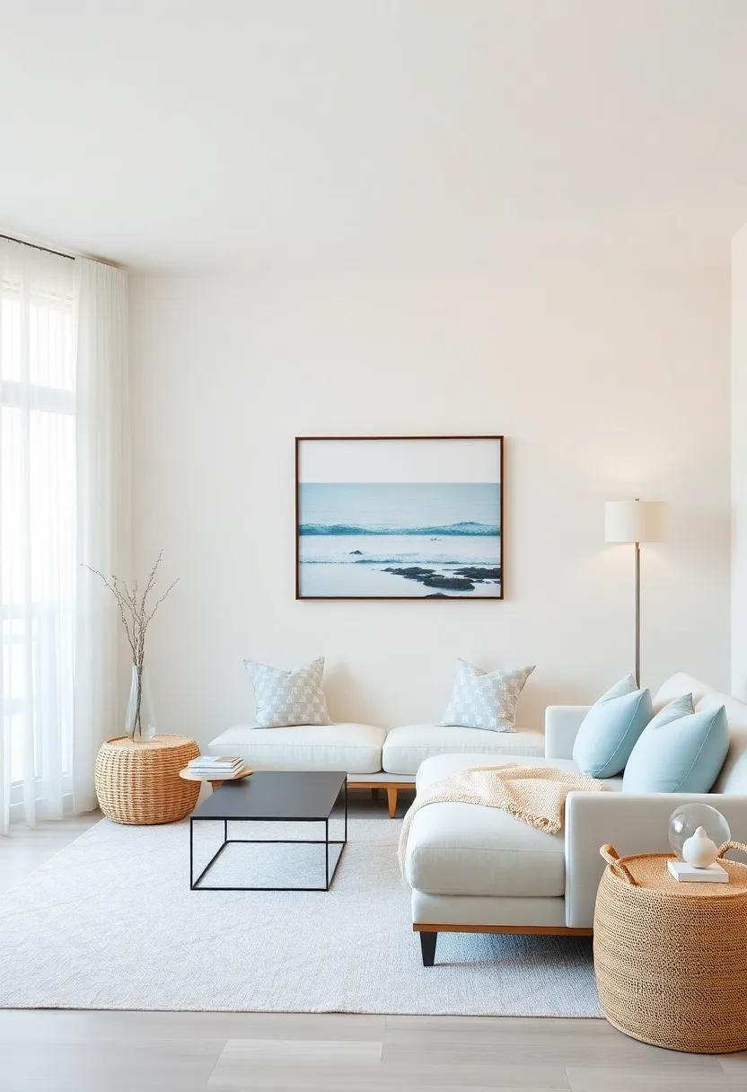 Coastal Color ​Palette: Embracing ​Soft blues,Sandy Beiges,and Crisp‍ Whites in Wall ‌Decor
