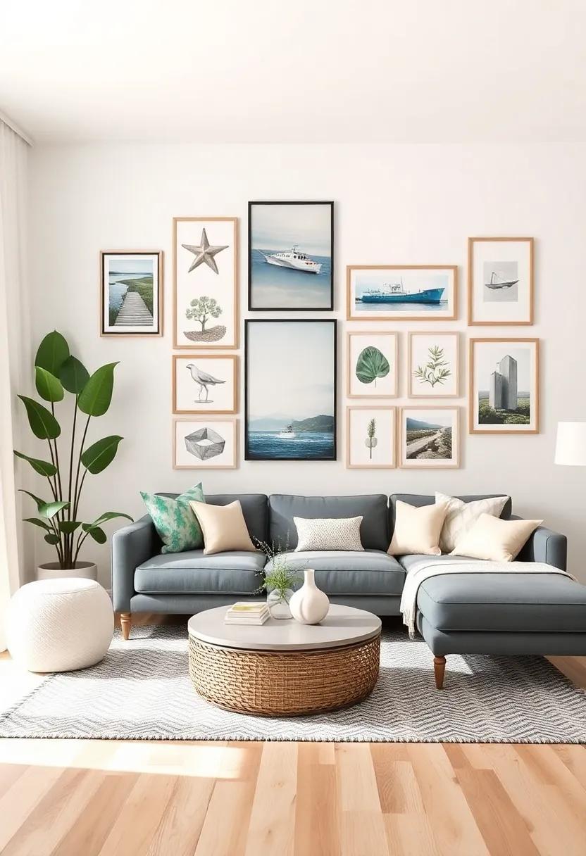 Gallery Wall Inspiration:⁢ curating a ‍Coastal Collection for Your ⁢Living Room