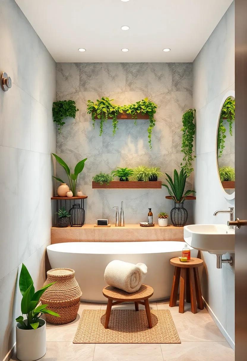 Incorporate Plants: Small potted plants or⁢ vertical ‌gardens add⁤ life,color,and freshness to the bathroom environment without needing much ​space