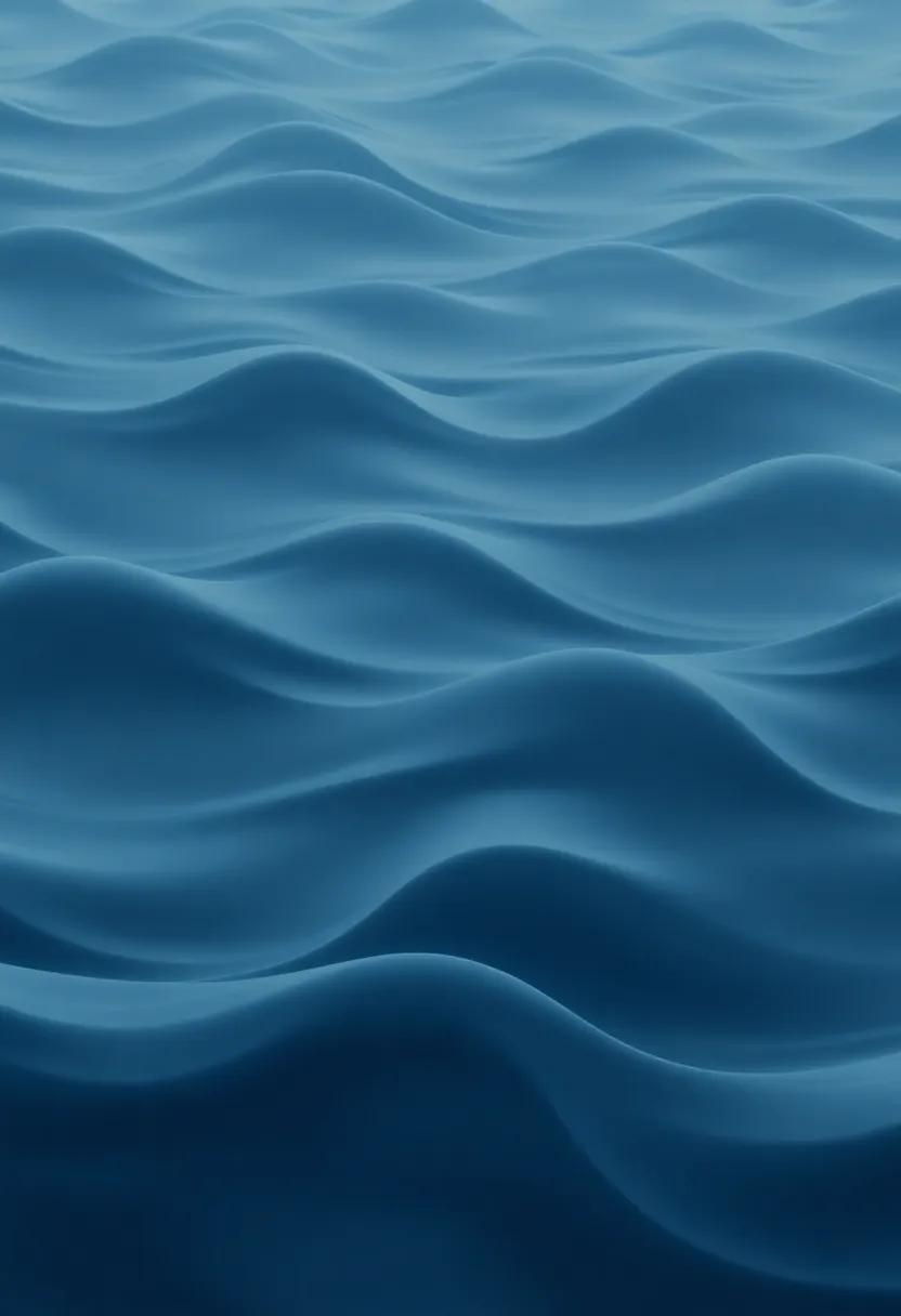 Gentle Waves: Design soft, undulating wave patterns in dark blue for wallpaper or textiles, evoking the tranquility of ocean life