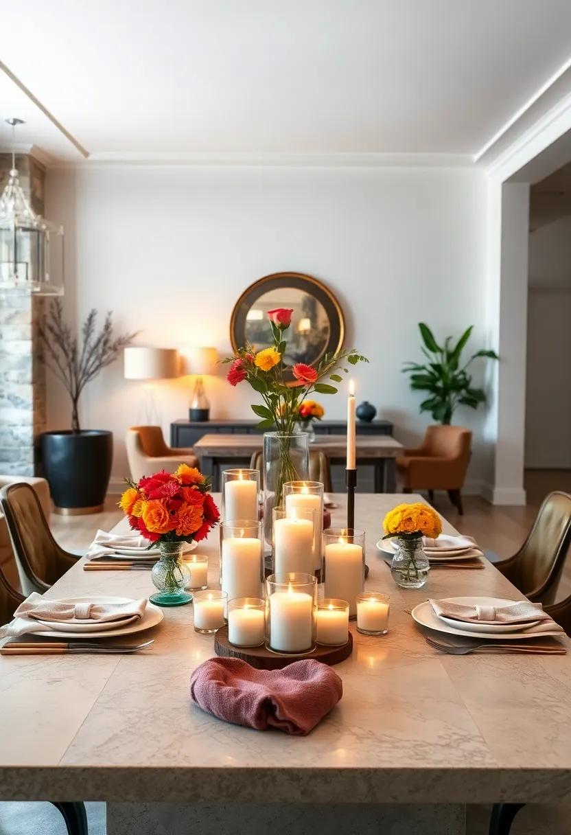 Elegant Candle Arrangements: Setting the Mood with Soft Ambiance