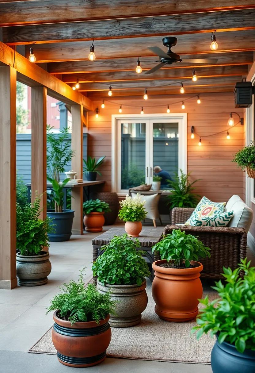 Add Potted Herb Gardens for Freshness and Fragrance