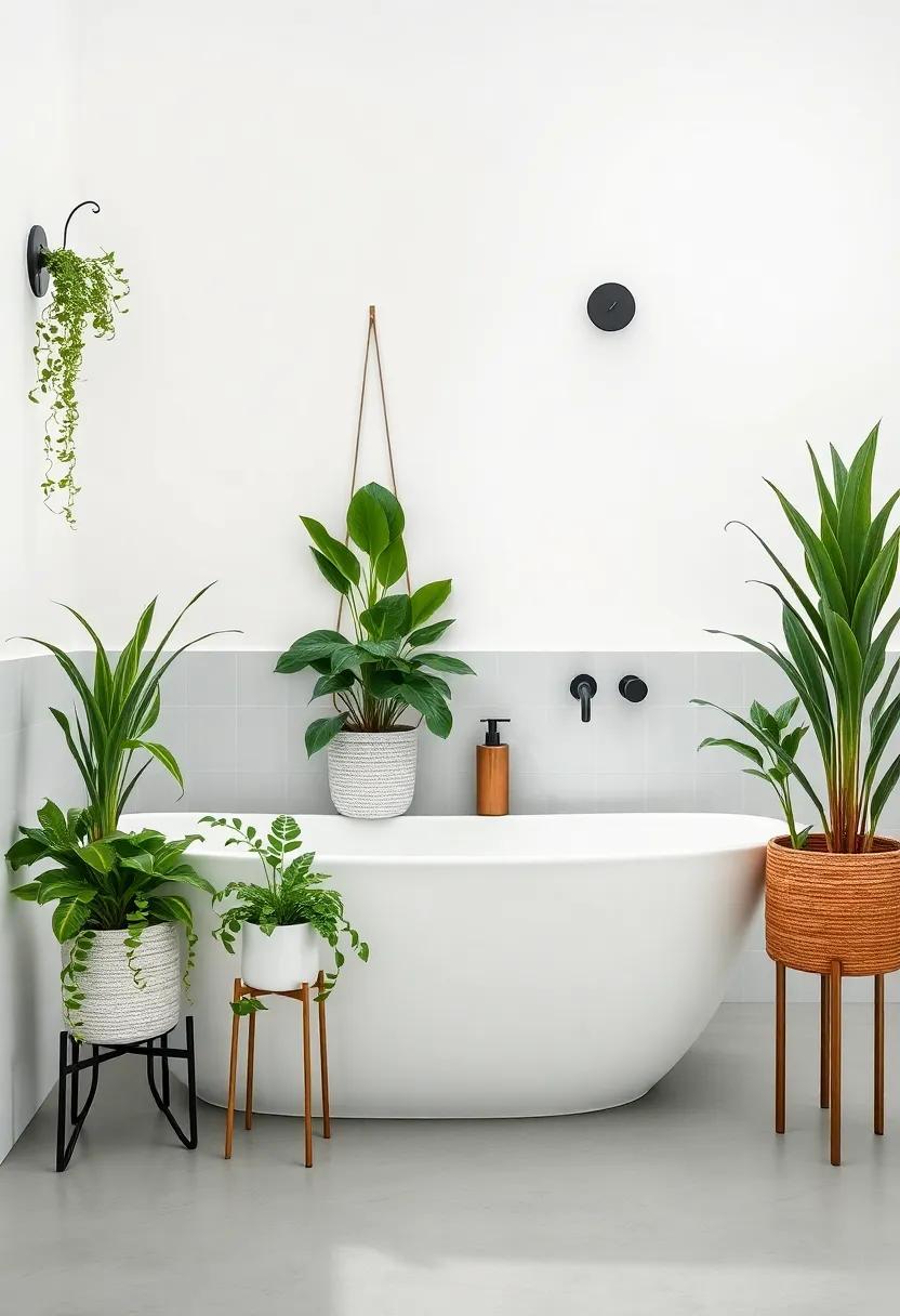 Charming Plant‌ Stands: Introduce greenery through charming ⁤plant stands that⁣ showcase your ‌favorite houseplants artistically