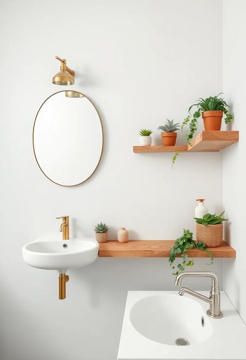 floating Shelves: ⁢Utilize floating shelves as both‍ storage and display for curated ⁢collections of ⁤soaps, plants, and decorative objects
