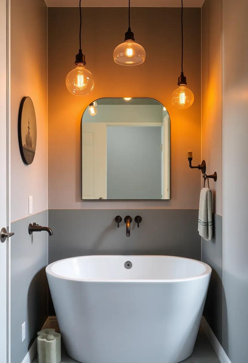Unique Lighting⁤ Fixtures: Illuminate your bathroom with quirky pendant lights or sconces⁤ that add a ‌splash of personality and warmth