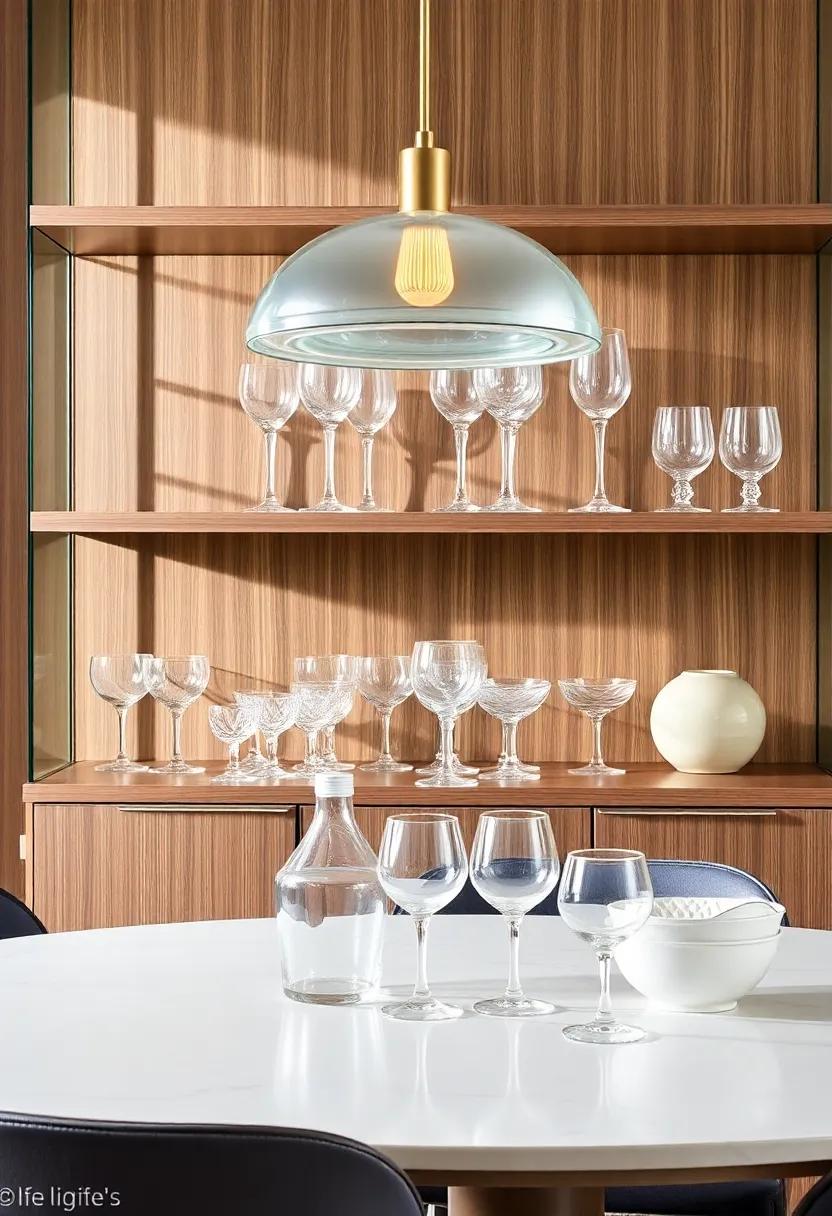 Display⁤ Glassware Elegantly: Use open shelving or ⁣a glass-front cabinet to showcase your ⁤finest glassware artfully