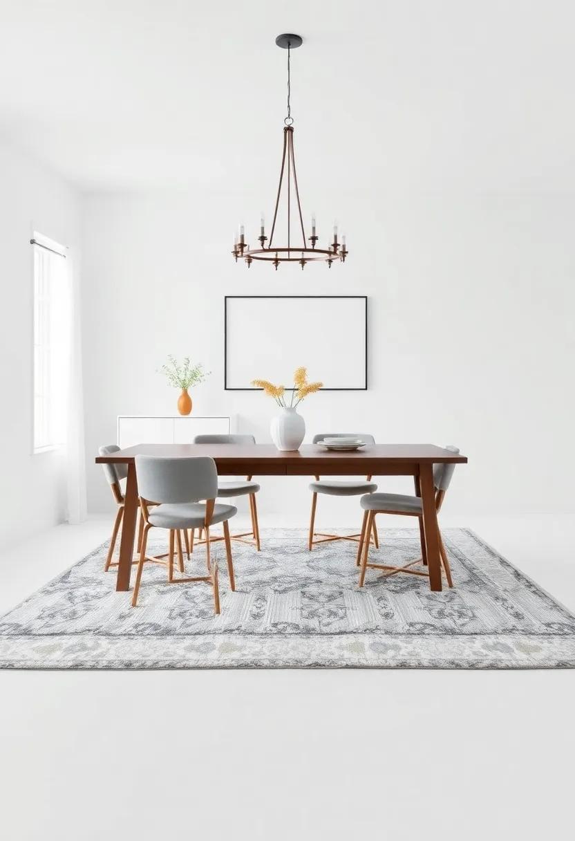 Invest ⁤in⁢ a Comfortable Rug: A plush area⁢ rug under‌ the dining table adds warmth and ⁤delineates the dining ‌space