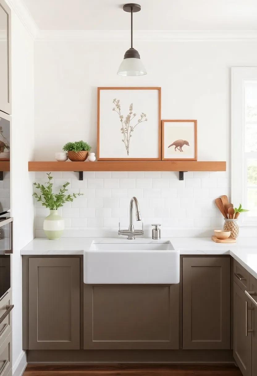 Create ⁢a Feature Wall with ​Farmhouse Prints ⁢or Art Above the‌ Sink
