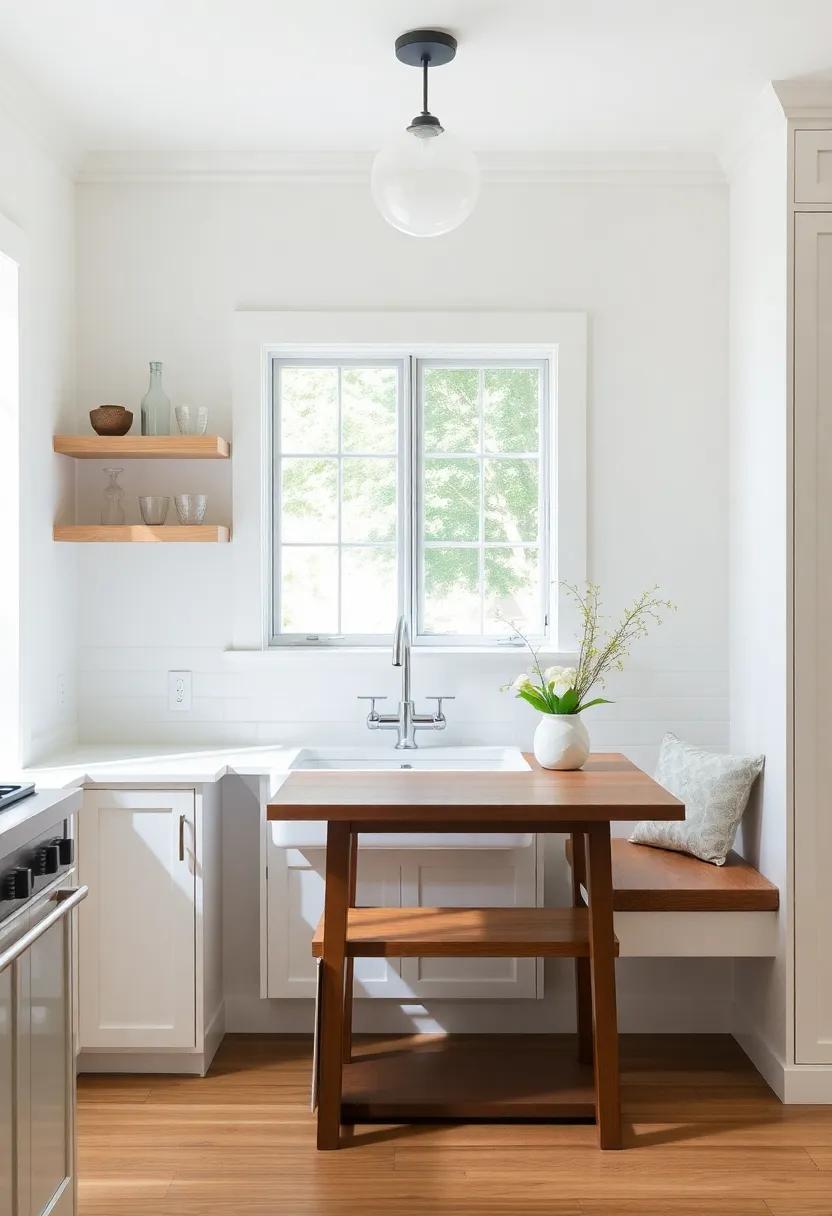 Design a Custom Built-In Bench Next to the ​Sink for Casual Dining