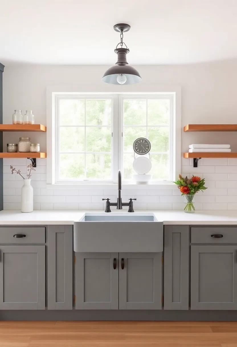 Opt for‌ a Farmhouse-Style Sink in ⁤a⁢ playful Color to Make a Statement