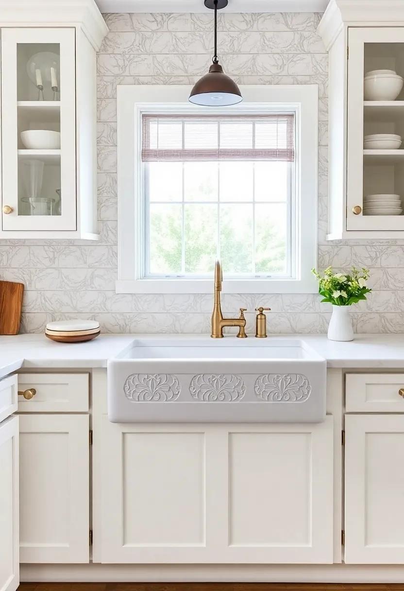 Select a Sink‌ Apron ⁢with Intricate Details ‍for Added⁣ Visual Interest