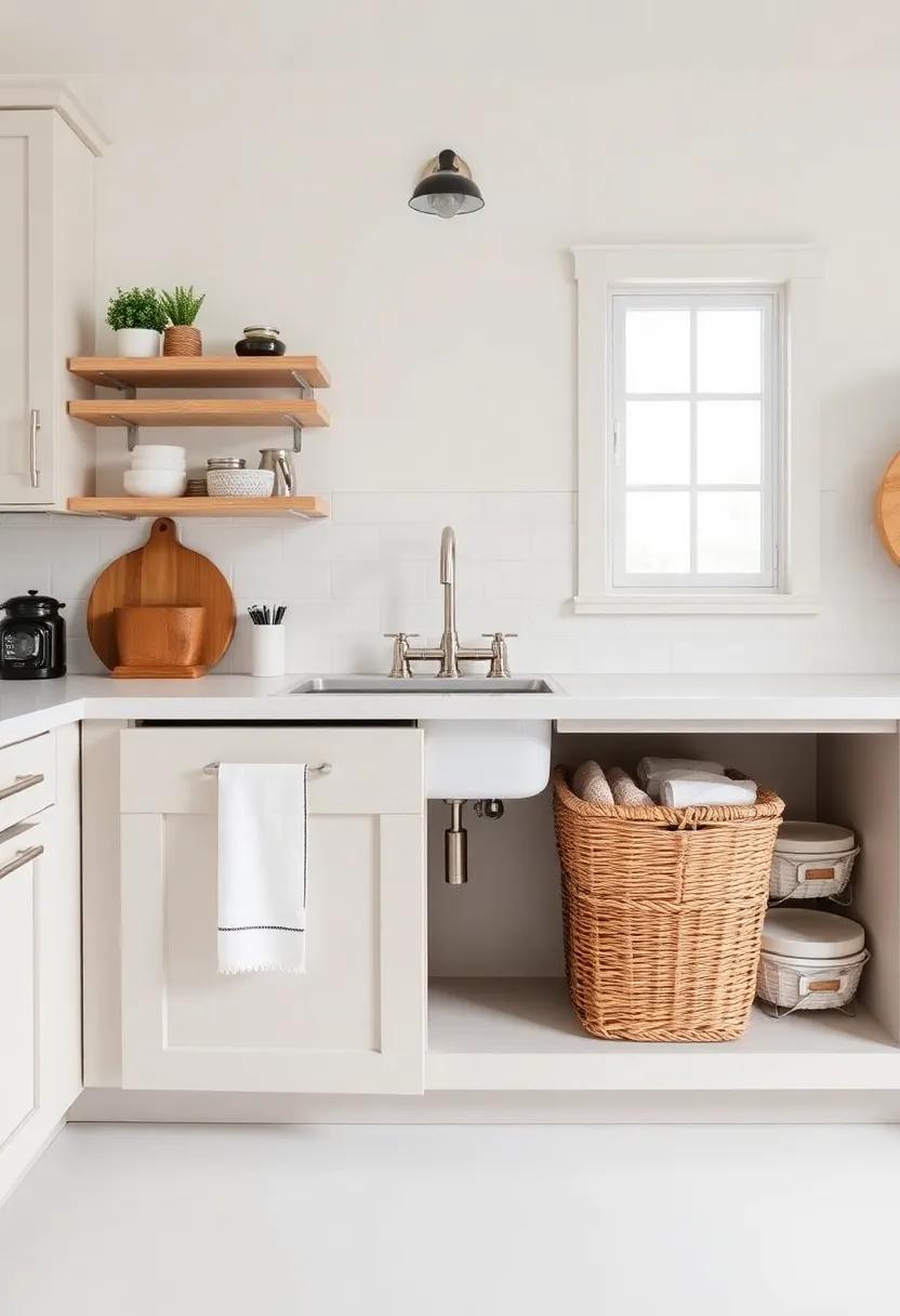 Use Stylish Storage Baskets Under the Sink for a Neat⁤ look