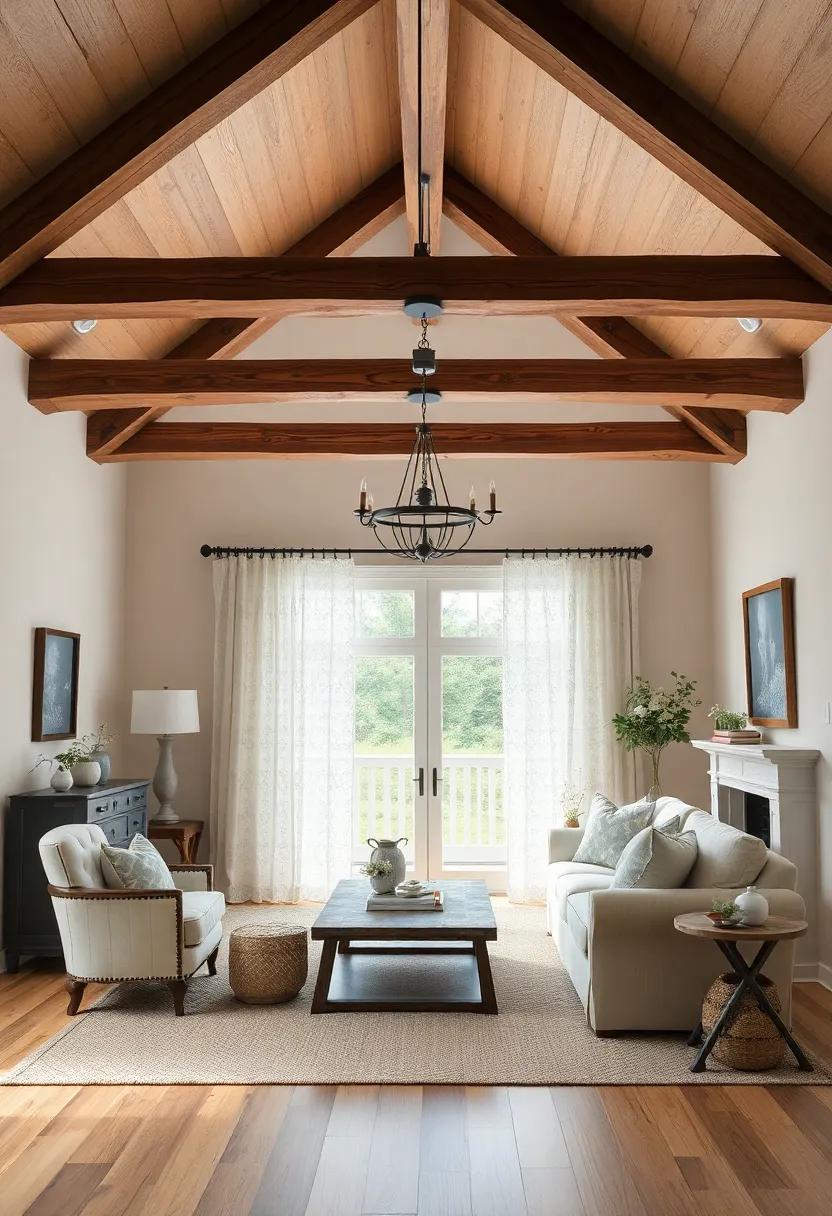 Rustic Wooden Beams: If you’re fortunate to have them, expose wooden beams in the ceiling to enhance the traditional French country aesthetic, providing a ⁢stunning contrast to lace decor