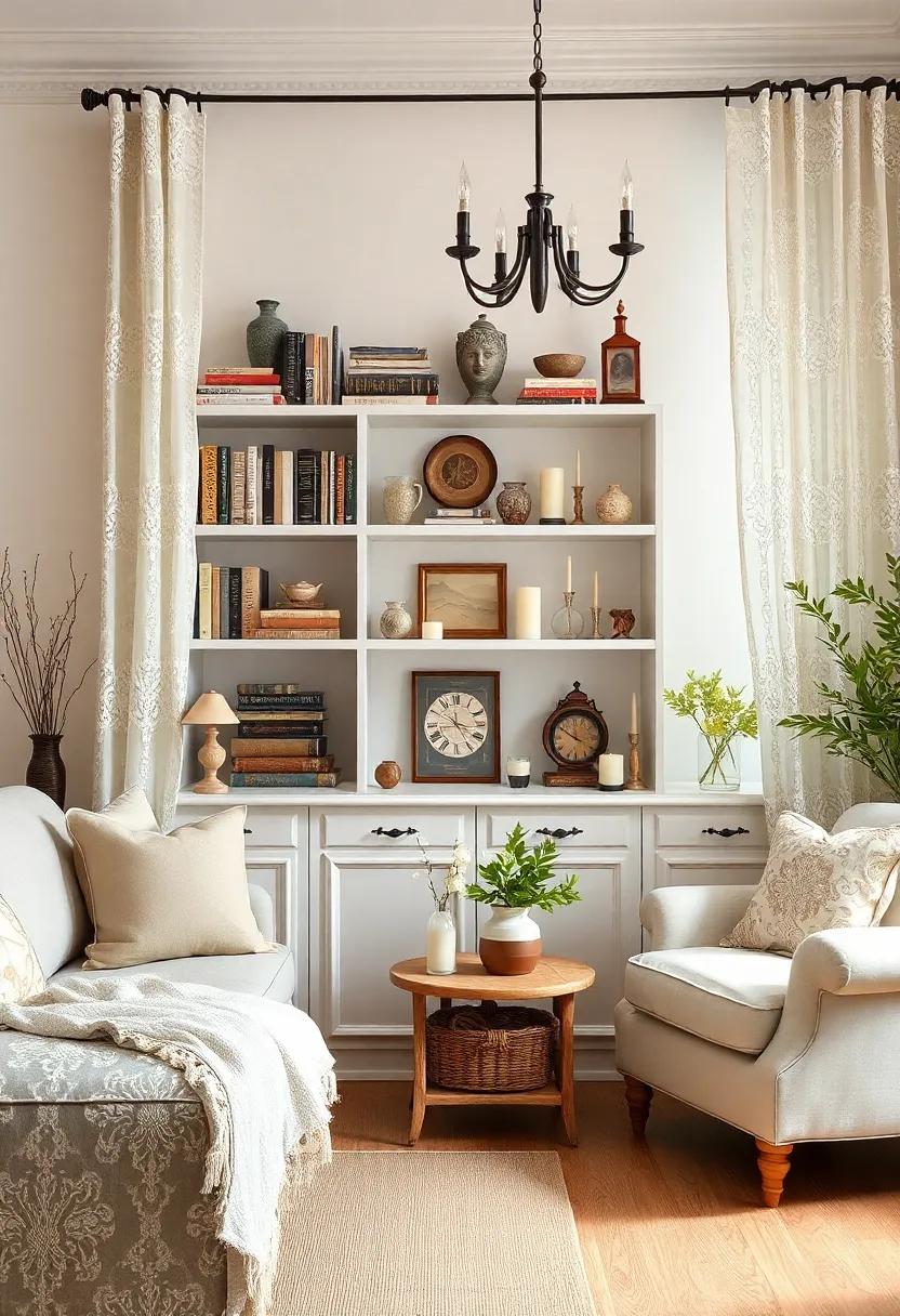 Statement Lace Curtains: Opt for floor-length lace curtains that gracefully frame your ​windows, allowing soft natural light to filter in while adding a touch of‌ elegance