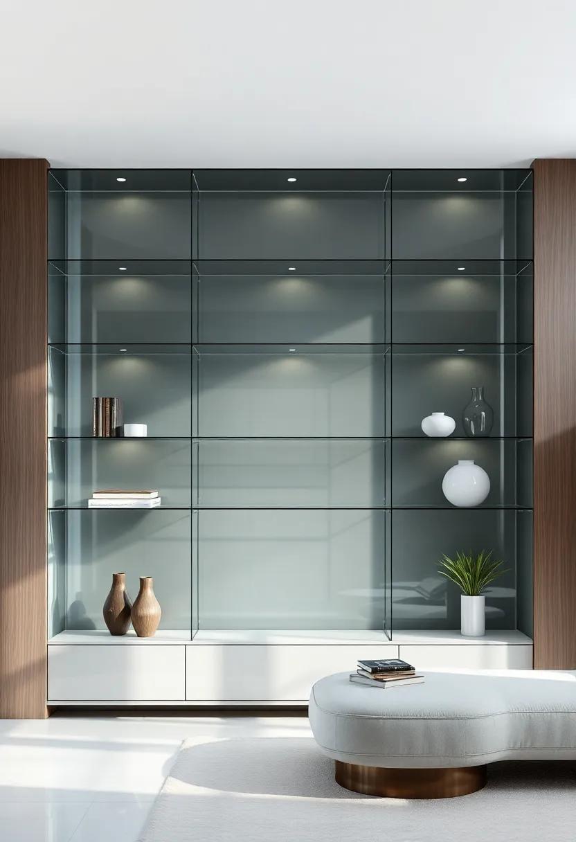 Captivating Transparency: The Allure of Glass-Front Shelving