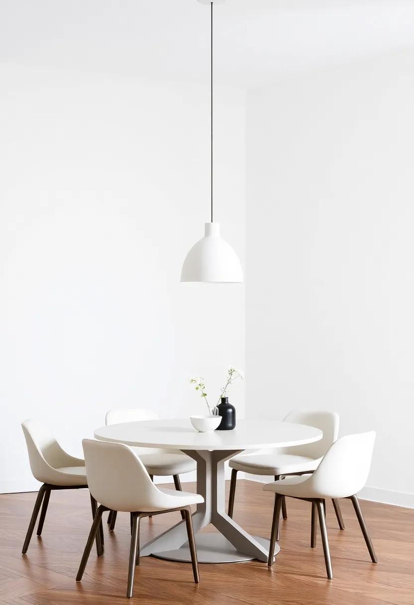 Minimalist designs: Streamlined Fixtures for a Contemporary Dining Space
