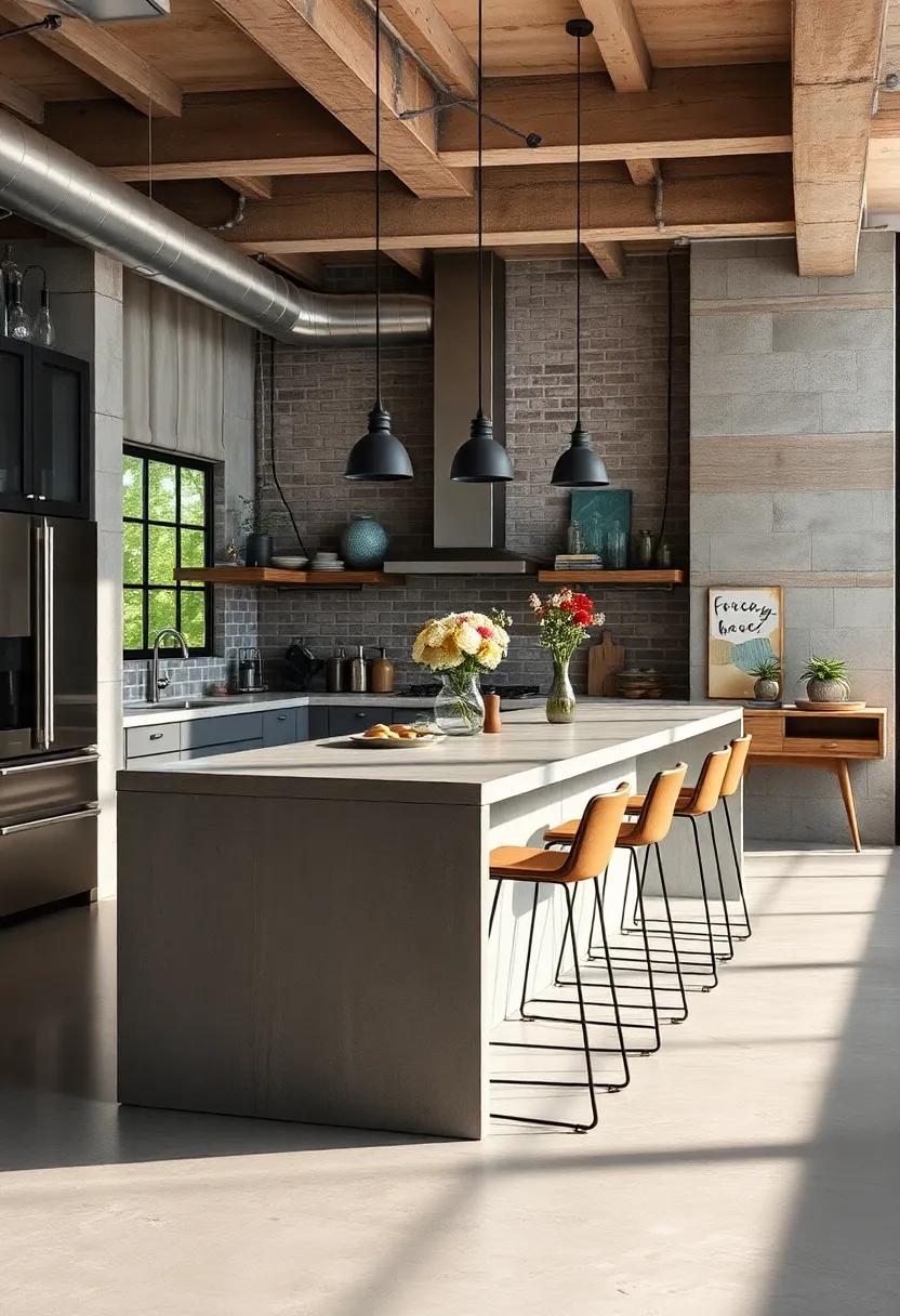 Industrial Chic: Incorporate metal and⁤ concrete materials ⁢for ⁤an edgy,‌ urban ​look that​ suits‍ modern ‍culinary spaces‌ perfectly