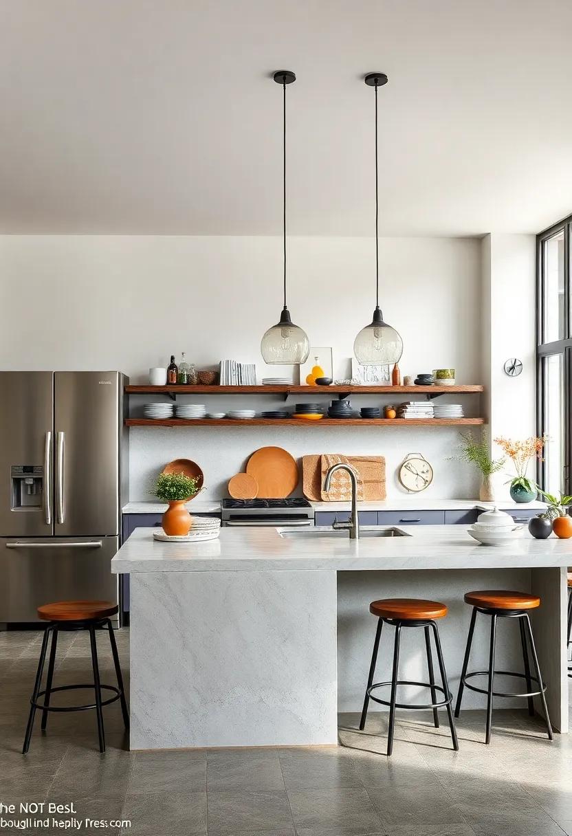 Open Shelving Design:‌ Utilize open shelves ​for​ easy access to cookbooks, spices, ⁤and‍ dishware, making your island‍ both functional and aesthetically​ pleasing