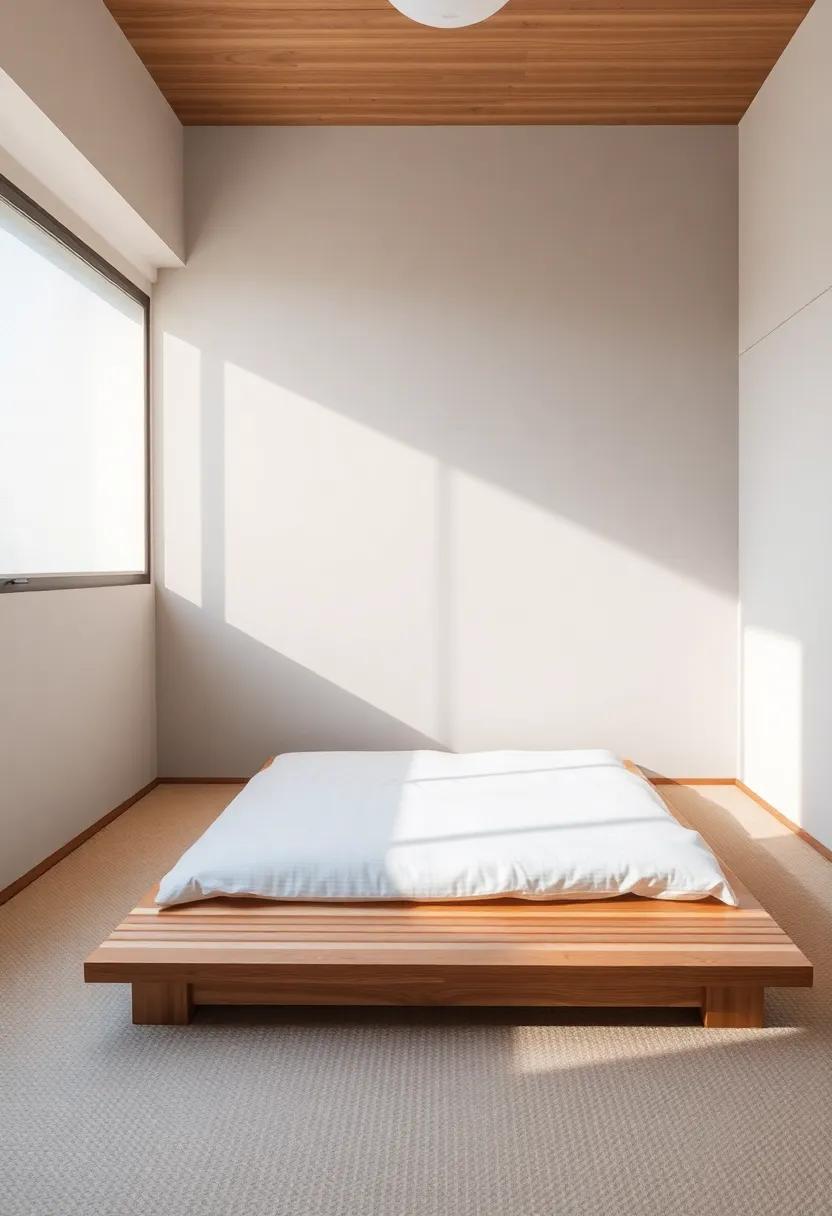 Futon Bedding: ‌Consider using traditional Japanese futon bedding​ that can‍ be easily rolled away during the day,adding to the ⁢room’s spacious feel