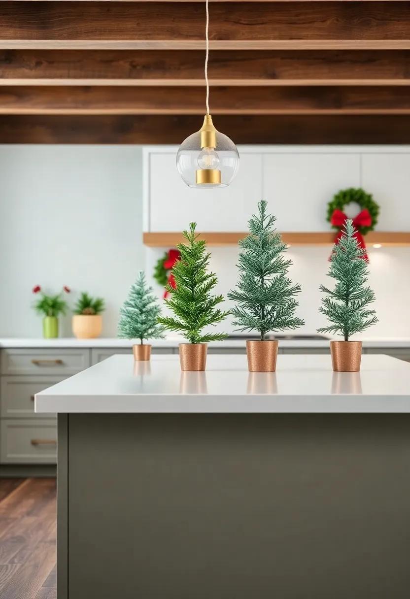 Use small potted ⁣evergreens or mini Christmas trees ‌as a stylish way to bring a bit of⁤ greenery and freshness to your kitchen island decor