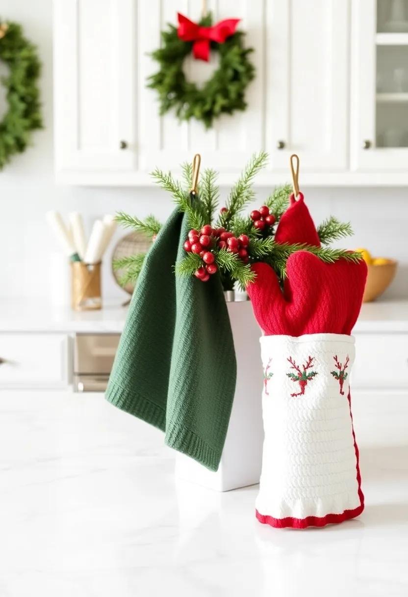 Incorporate‌ hues of cranberry⁢ and evergreen through dish towels, pot holders, and oven mitts, weaving seasonal colors into your decor ⁤scheme