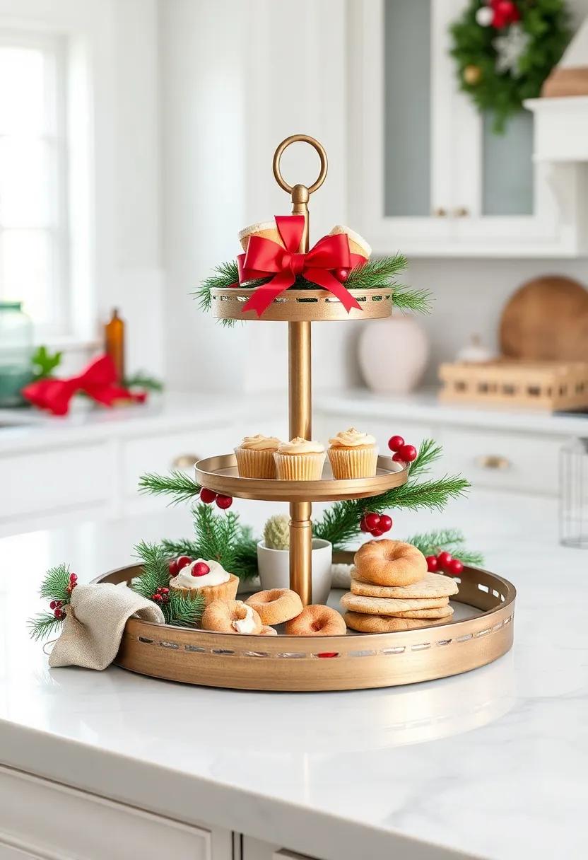 Style a ⁤festive tiered tray with⁤ holiday treats, cookies, or snacks, allowing for⁢ both an‌ elegant ⁣display ⁢and easy access during gatherings