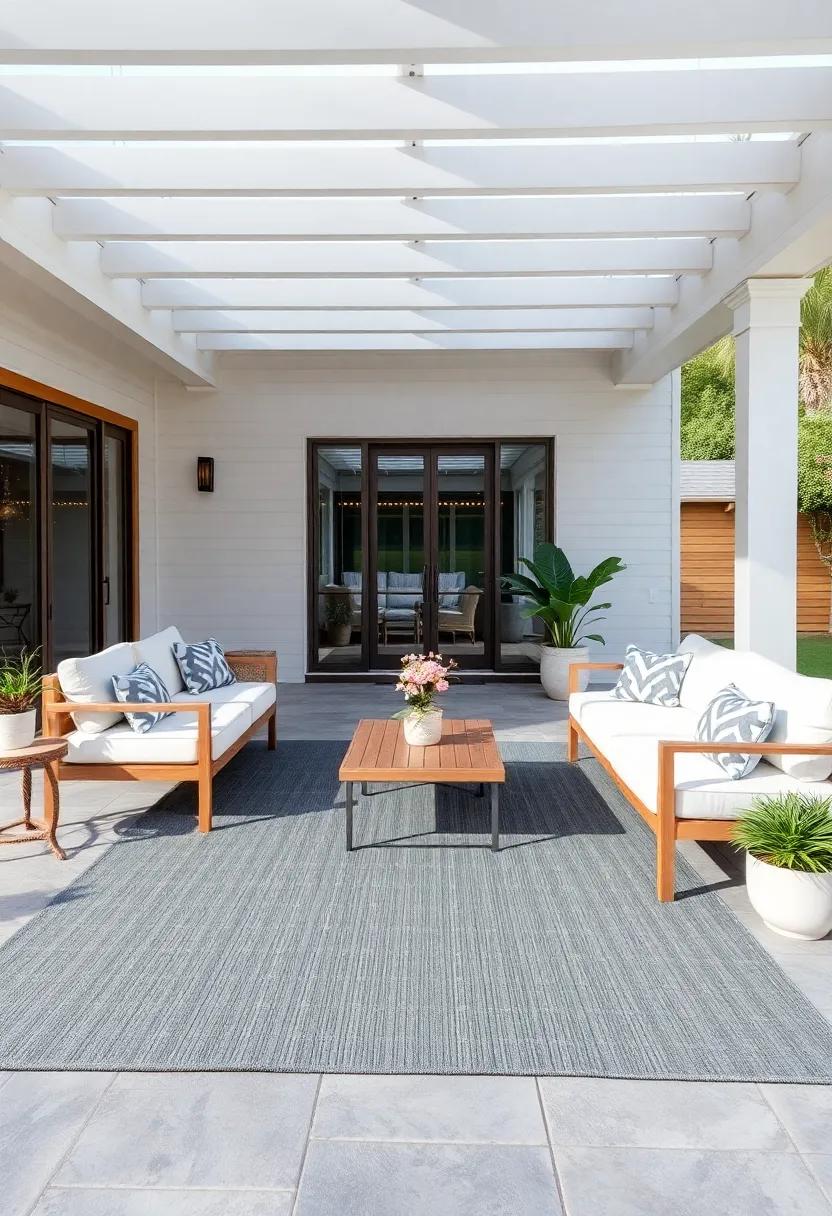 - Inspiring Ideas for Rug-matching Furniture Styles on Your Large Patio