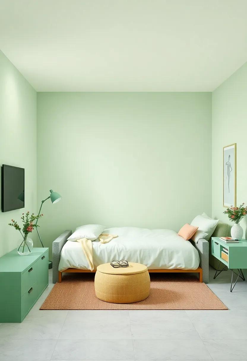 Sleek Minimalism: Choose light green paired with minimalistic‌ furniture and clean ⁤lines for a sophisticated yet youthful look that exudes elegance and simplicity
