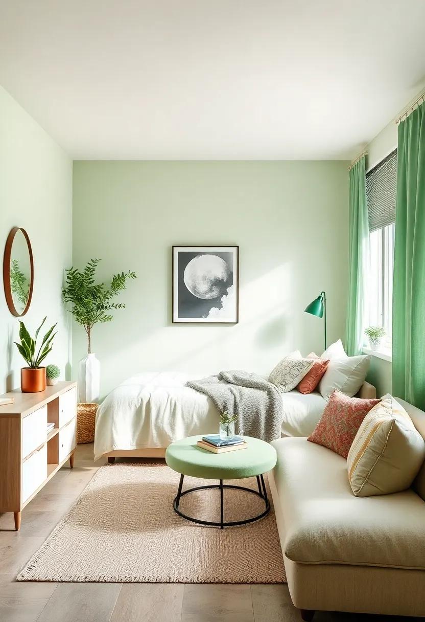 feng Shui Focus: Arrange your light green decor inspired by Feng Shui principles to ⁣promote positive energy and balance within your sanctuary