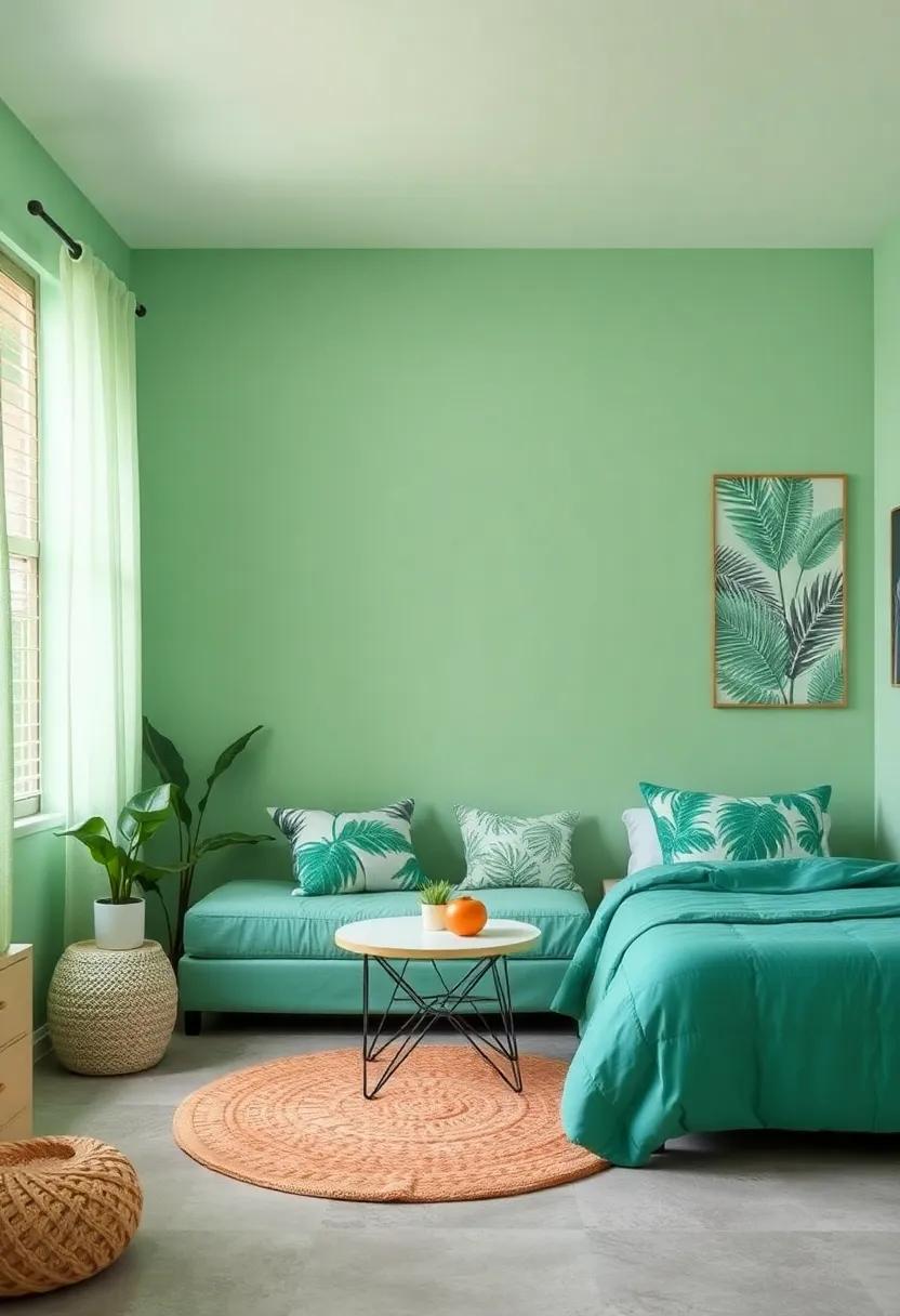 Tropical Touch:​ Add a splash of personality⁣ with tropical-themed decor and palm leaf ‌prints that⁢ dance beautifully ‌against a light green backdrop