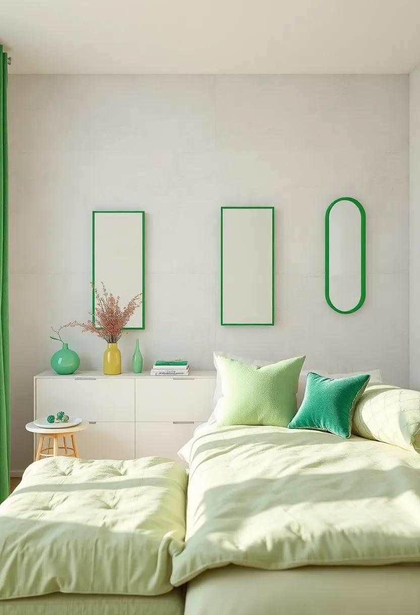 Reflective surfaces: Add mirrors with green ​frames or accents ‍to enhance light and create an​ illusion of space,making‍ your sanctuary feel larger and more ⁣inviting