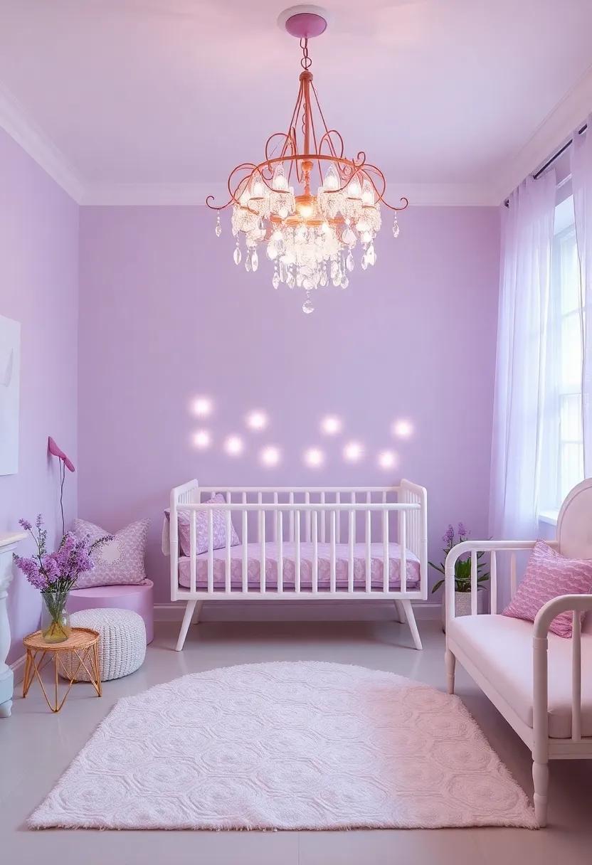 magical Lighting: Use lilac-colored ⁣fairy lights or ‌a whimsical‌ chandelier to⁢ add a twinkling ‍touch and ⁤create⁣ a calming ambiance