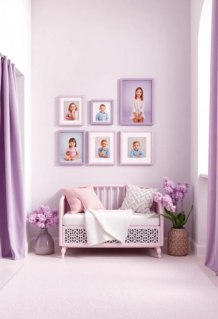 Memory Lane Gallery: ⁤Create ‌a gallery ‍of family photos‌ in ⁤lilac frames, cultivating ⁣a sense of ‌belonging and cherished ‌memories