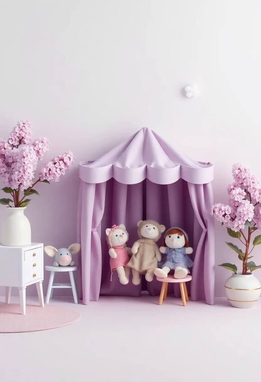 Whimsical Puppetry ⁢Corner: Dedicate a space for lilac-themed puppets and ⁢a small puppet theater to inspire⁣ playful⁤ storytelling sessions