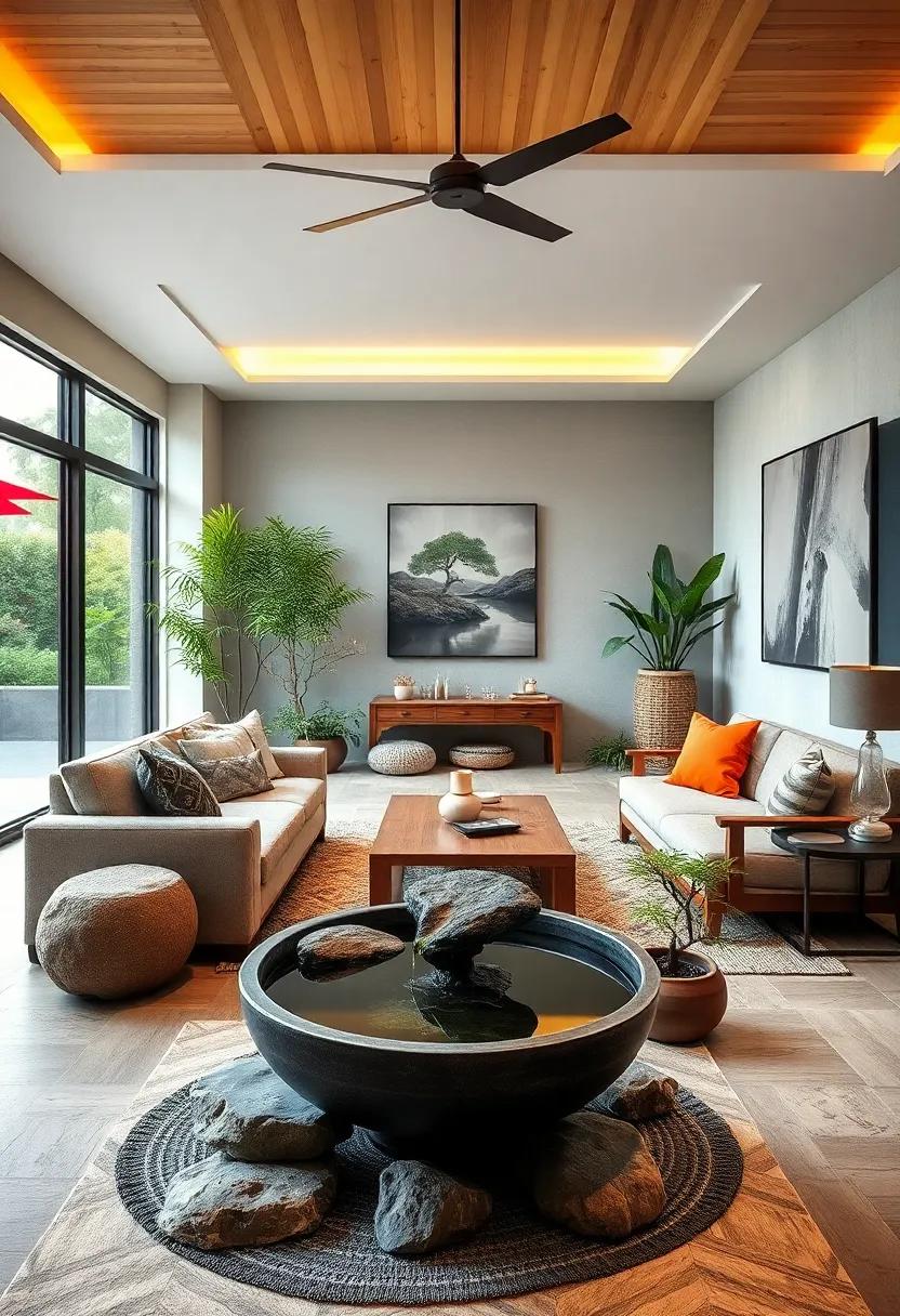 Install a Water Feature: Consider a small tabletop fountain or a ​decorative bowl of water to mimic the soothing sounds‌ of water found in Japanese gardens