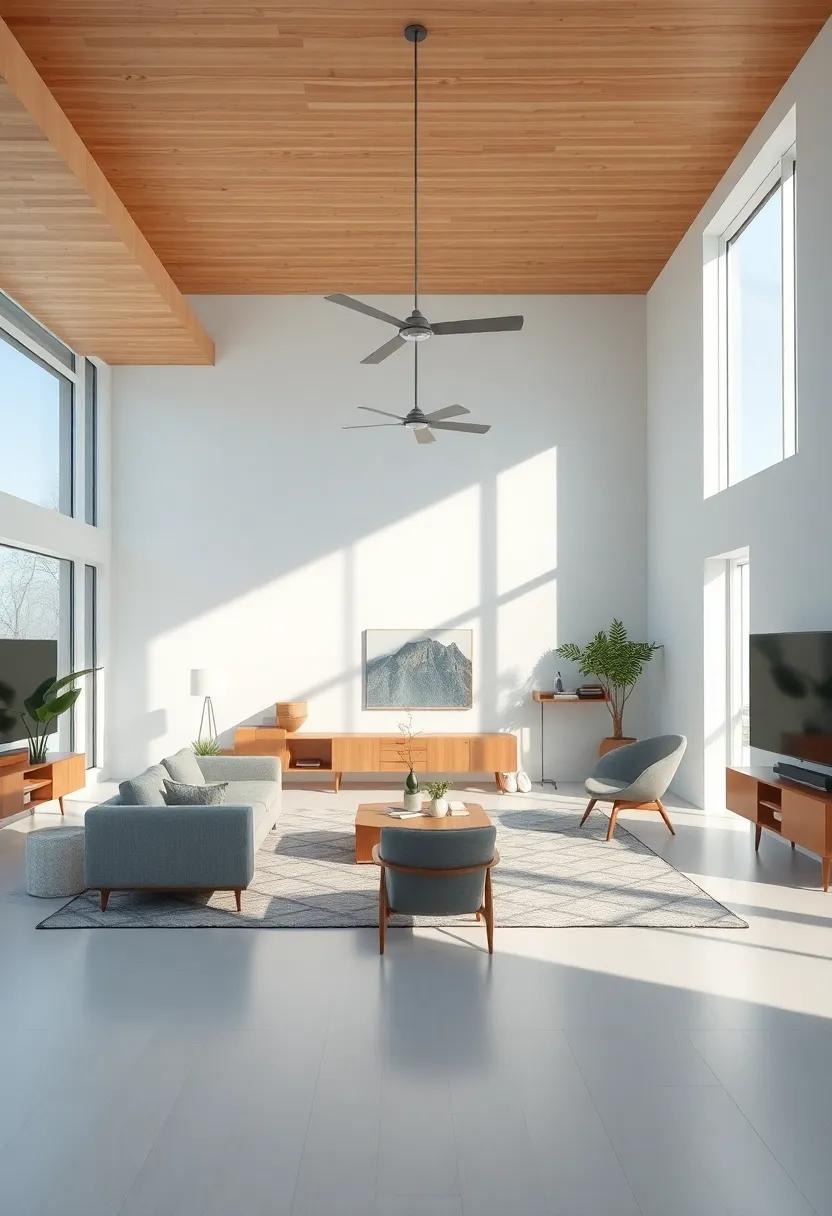 Embracing Natural Light in a Mid-Century Open Floor Plan Living⁢ Room