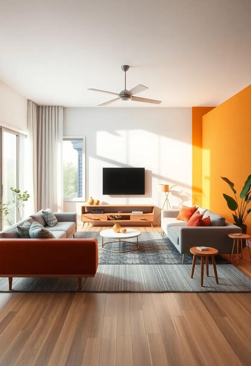 Using Color Blocking to Define Spaces within an Open Plan