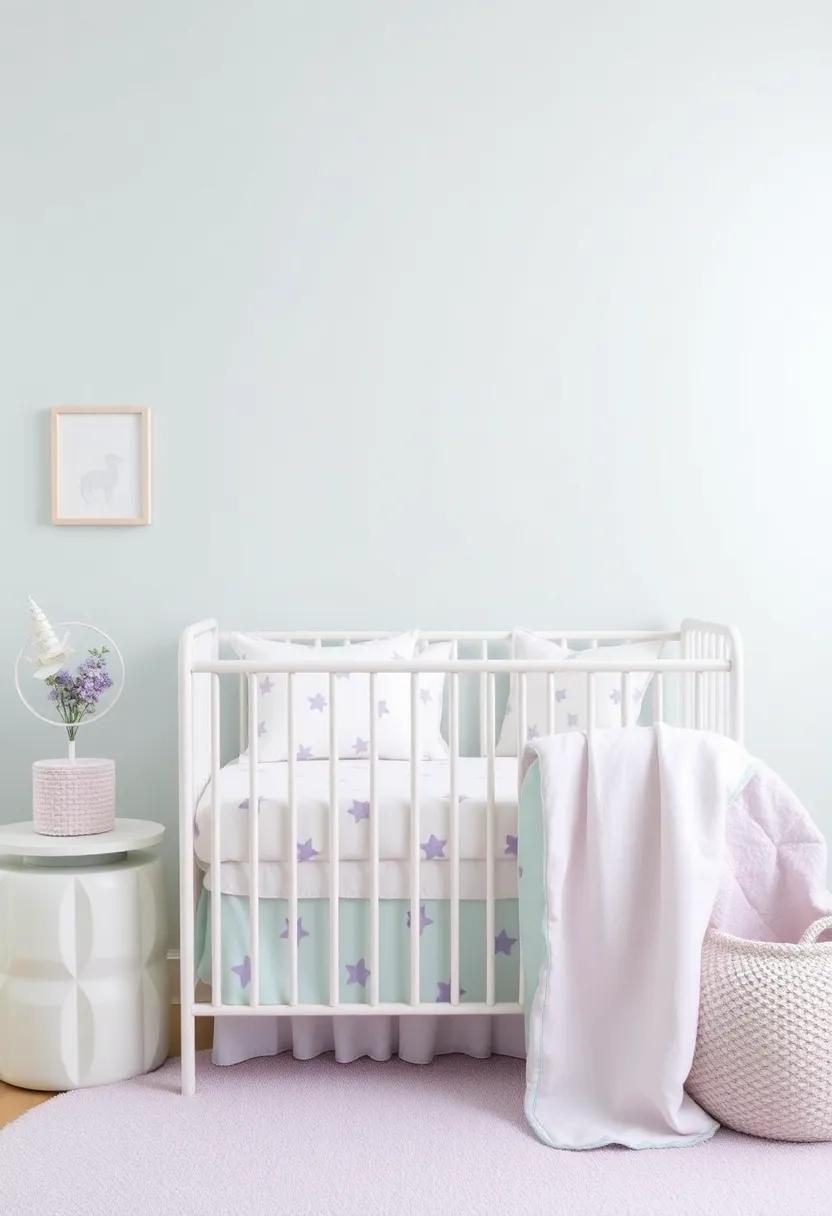 Charming Crib Bedding: Choose​ crib sheets⁣ featuring playful mint and lavender patterns, ensuring comfort⁢ and style go⁣ hand in ⁤hand