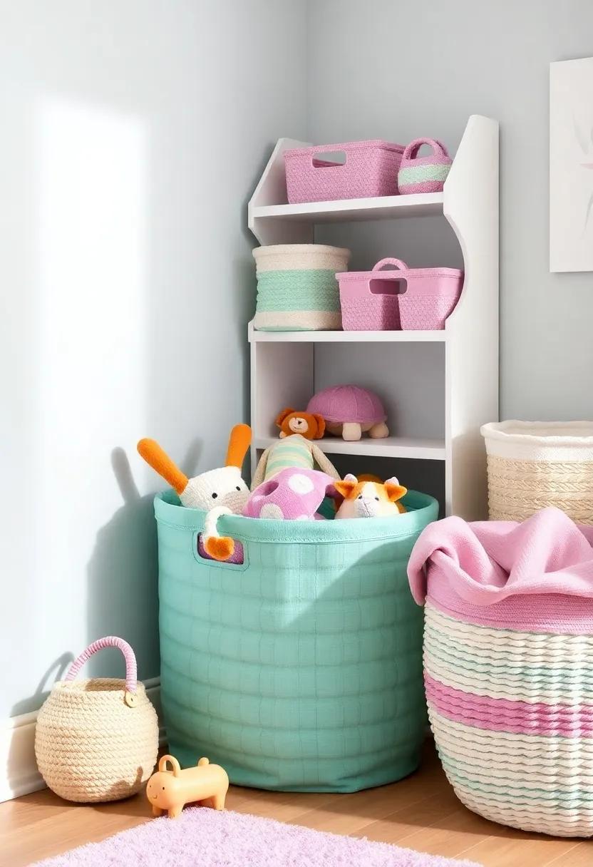 Colorful Toy Storage: ​Use colorful baskets⁤ in mint and lavender tones to⁤ keep toys organized while adding ⁤vibrancy to the space