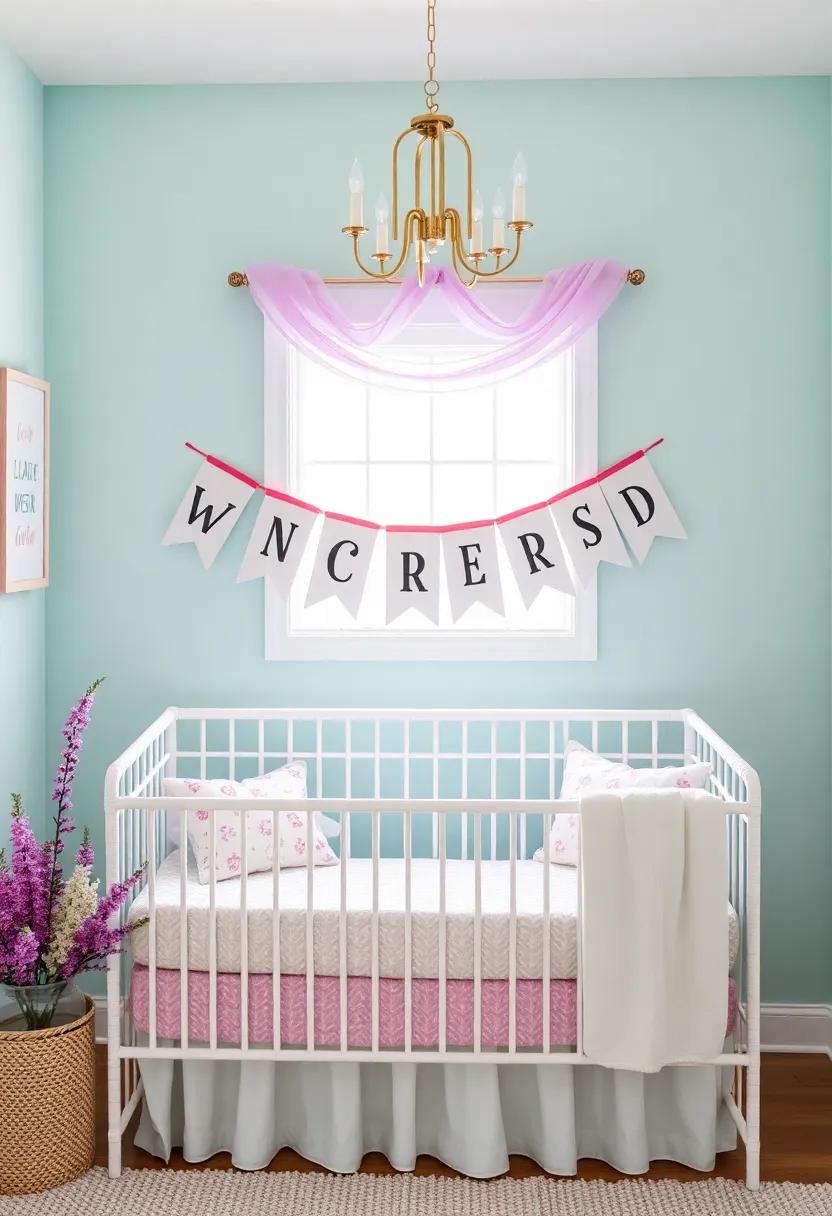 Personalized Name Banner: Craft a sweet name banner ⁤in complementary colors to add ‍a personal touch⁢ and⁤ delightful focal point