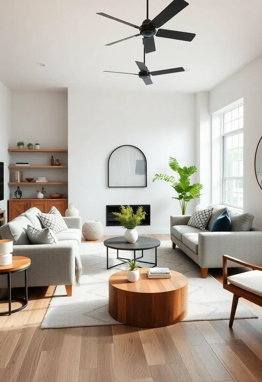 Charming Fusion of modern Farmhouse and Industrial Influences in Cozy​ Living Spaces