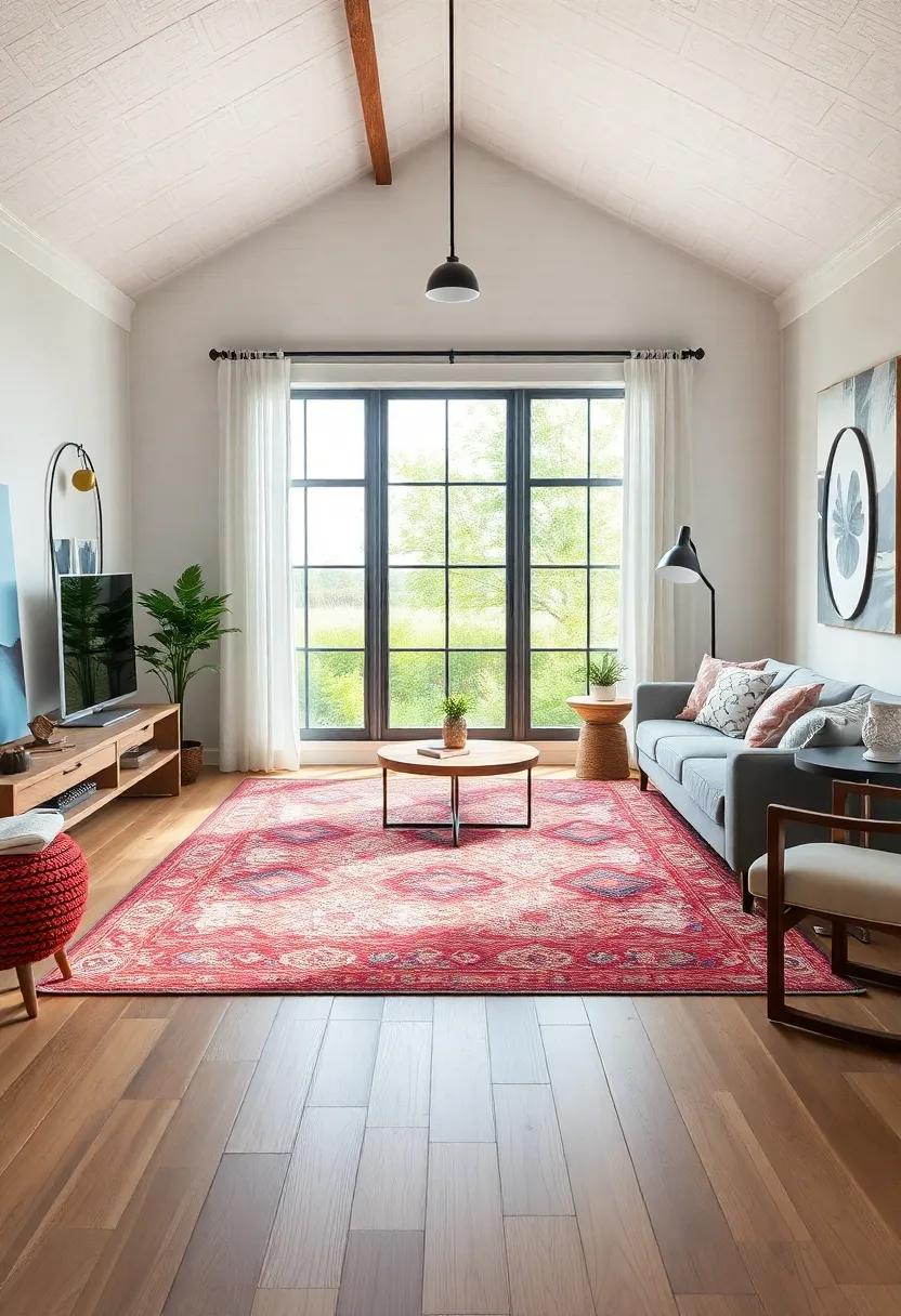 Colorful Rugs as Statement⁢ Pieces:⁢ Grounding the Living Space with ⁤Visual Interest