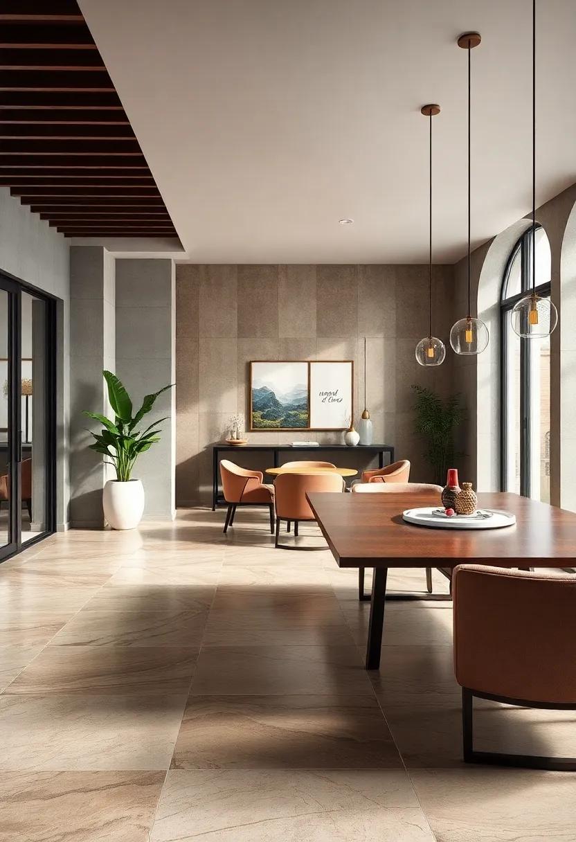 Contrast classic with⁢ Contemporary: Learn how ‌pairing classic tile designs with modern furniture can create​ a⁢ stunning juxtaposition⁤ in your dining space