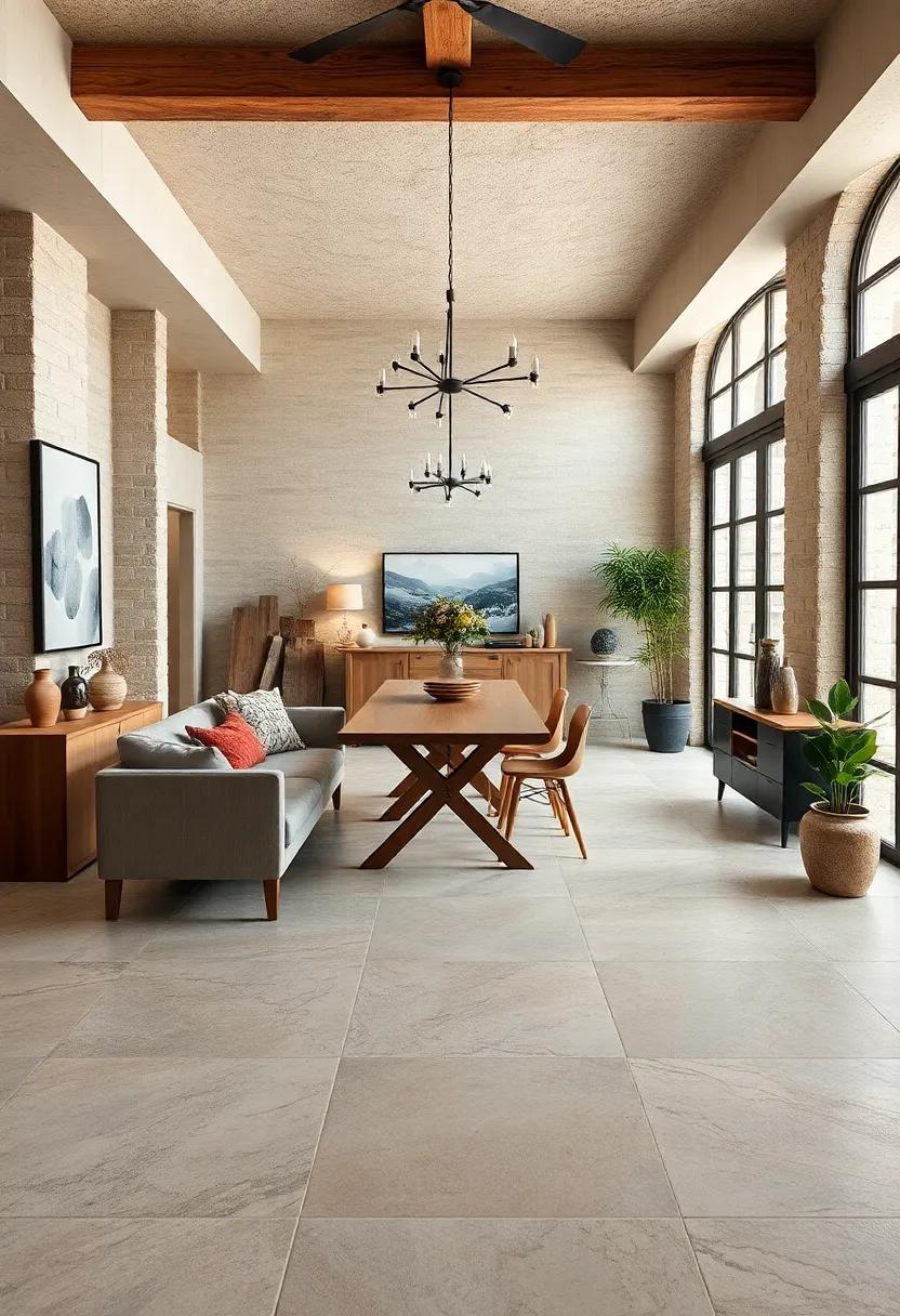 Create⁢ a Rustic Retreat ⁢with Natural Stone: Delve ‍into the‍ warmth of natural stone tiles, offering a cozy and inviting⁣ atmosphere perfect for⁢ family gatherings