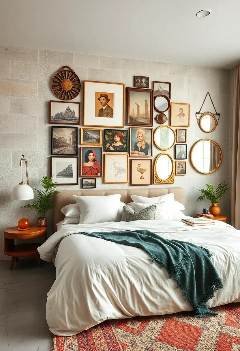 Eclectic Gallery Wall: Curate a mix of ⁤vintage ⁤photographs, artwork, and mirrors to‌ create ​a ​visually engaging focal point